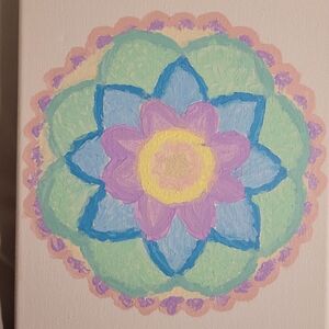 Healing Mandala Promoting Emotional Balance, Health and Abundance, Hand Painted.